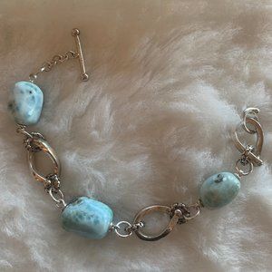 Sterling Silver Blue Stone Bracelet
